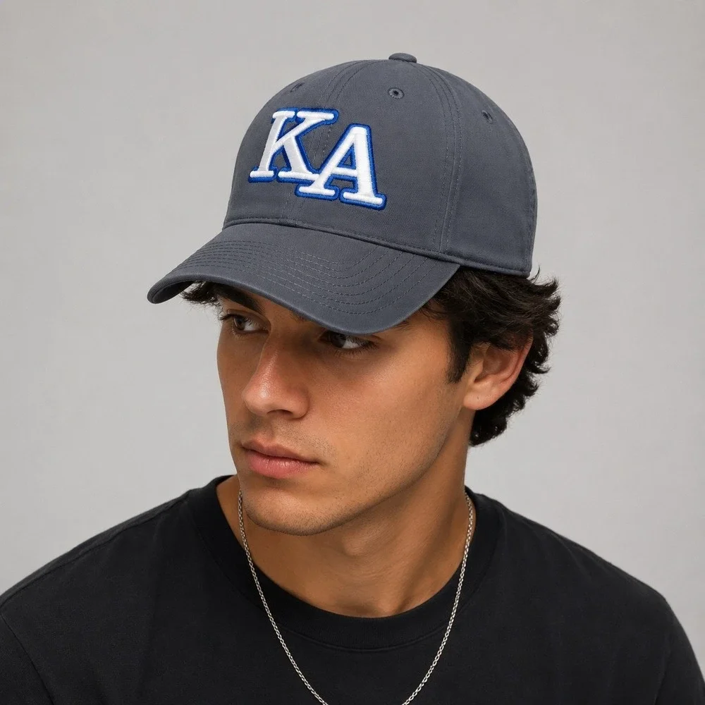 Pacific Headwear Hat Mens L-XL Grey 498F Performance KA Embroidered Fitted Cap